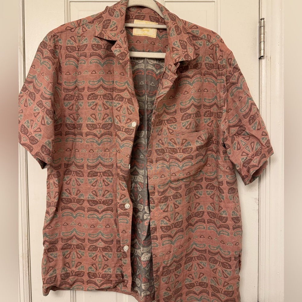 Portuguese Flannel pink short sleeved button up